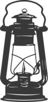 AI generated Silhouette old unique lantern black color only vector