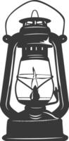 AI generated Silhouette old unique lantern black color only vector