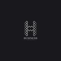 Letter H real estate business monogram logo design template vector