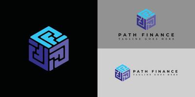 resumen logo letra pf o fp creativo hexágono logotipo en azul color aislado en múltiple antecedentes colores. resumen letra pf o fp logo aplicado para personal Finanzas marca logo diseño inspiración vector