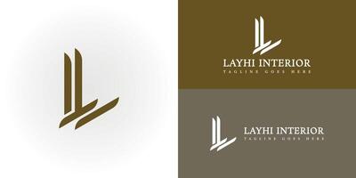 The letter LI or IL Branding Identity Corporate vector logo design template is isolated on multiple background colors. Abstract letter LI logo applied for interior design logo inspiration template