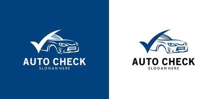 Modern car automotive check logo icon symbol for transportation, industry or business vector