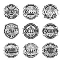 Set of vintage coffee labels. Stamps for packaging. A set of templates for all types of coffee. Vector