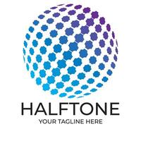 halftone circle dots. vector