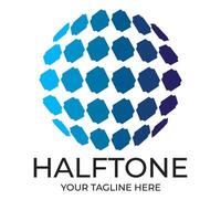 halftone circle dots. vector