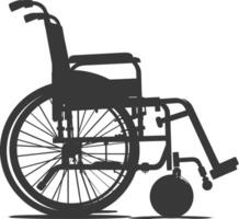 AI generated Silhouette wheelchair black color only vector