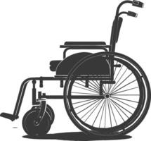 AI generated Silhouette wheelchair black color only vector