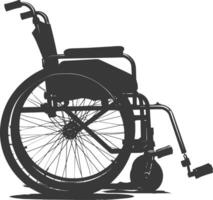 AI generated Silhouette wheelchair black color only vector