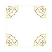 Mandala Wedding Ornament Gold Vector Design