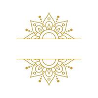 Mandala Wedding Ornament Gold Vector Design