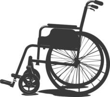 AI generated Silhouette wheelchair black color only vector