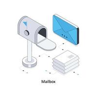 Mailbox isometric stock illustration. EPS File stock illustration vector