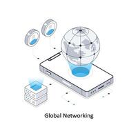 Global Networking isometric stock illustration. EPS File stock illustration vector