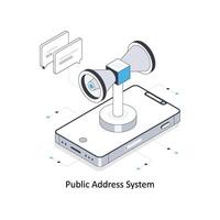 Public address system isometric stock illustration. EPS File stock illustration vector