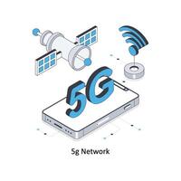 5G Network  isometric stock illustration. EPS File stock illustration vector