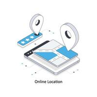 Online Location isometric stock illustration. EPS File stock illustration vector