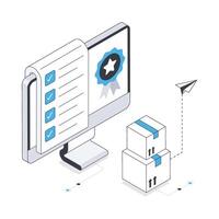 Quality Check isometric stock illustration. Eps 10 File stock illustration. vector