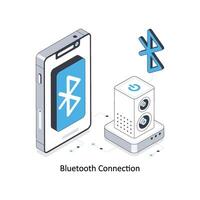 Bluetooth conexión isométrica valores ilustración. eps archivo valores ilustración vector