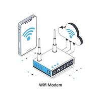 Wifi Modem  isometric stock illustration. EPS File stock illustration vector