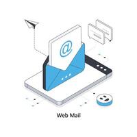 Web Mail isometric stock illustration. EPS File stock illustration vector