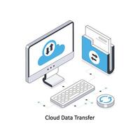 Cloud Data Transfer  isometric stock illustration. EPS File stock illustration vector