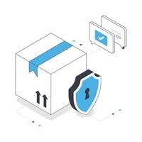 Secure Delivery isometric stock illustration. Eps 10 File stock illustration. vector