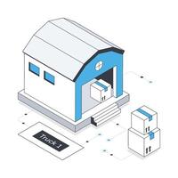 Storeroom isometric stock illustration. Eps 10 File stock illustration. vector