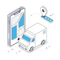 Delivery Location isometric stock illustration. Eps 10 File stock illustration. vector