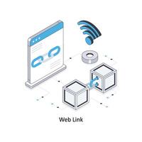 Web link isometric stock illustration. EPS File stock illustration vector