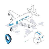Air Transport Cargo isometric stock illustration. Eps 10 File stock illustration. vector