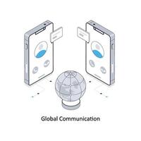 Global Communication isometric stock illustration. EPS File stock illustration vector