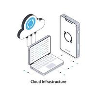 Cloud Infrastructure isometric stock illustration. EPS File stock illustration vector