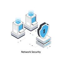Network security isometric stock illustration. EPS File stock illustration vector