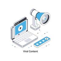 Viral Content isometric stock illustration. EPS File stock illustration vector