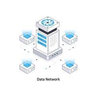 Data Network isometric stock illustration. EPS File stock illustration vector