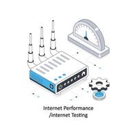 Internet Performance Internet Testing isometric stock illustration. EPS File stock illustration vector