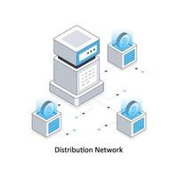 Distribution Network isometric stock illustration. EPS File stock illustration vector