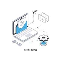 Mail Setting isometric stock illustration. EPS File stock illustration vector