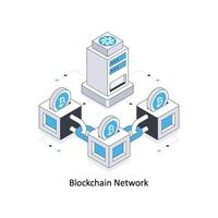 Block chain Network isometric stock illustration. EPS File stock illustration vector