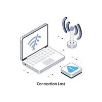 Connection Lost isometric stock illustration. EPS File stock illustration vector