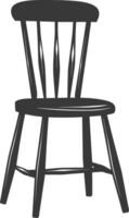 AI generated Silhouette Wooden Chair black color only vector