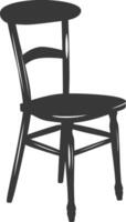 AI generated Silhouette Wooden Chair black color only vector