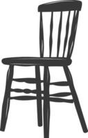 AI generated Silhouette Wooden Chair black color only vector