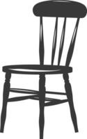 AI generated Silhouette Wooden Chair black color only vector