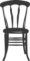 AI generated Silhouette Wooden Chair black color only vector