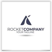 Vector letter a rocket ship logo template