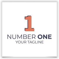 Vector number one logo and vector number design illustration