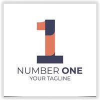 Vector number one logo and vector number design illustration