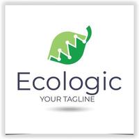 Vector ecologic statistics logo design template