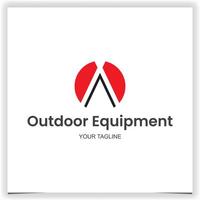 outdoor equipment store logo design template vector